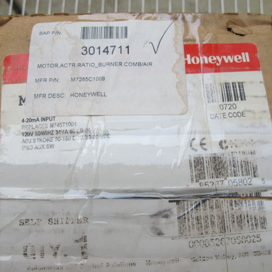 Honeywell M7285C1009 120V Spring Return Foot Mounted Actuator