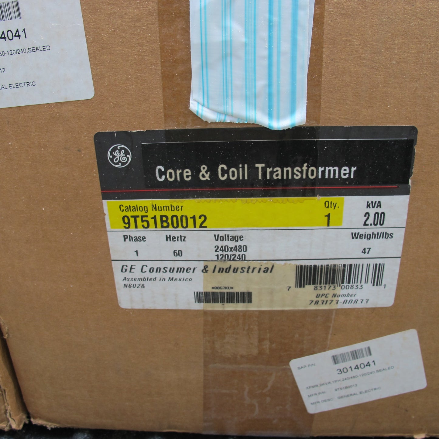 9T51B0012 Core and Coil Transformer by GE