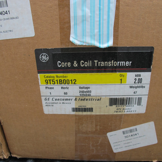 9T51B0012 Core and Coil Transformer by GE