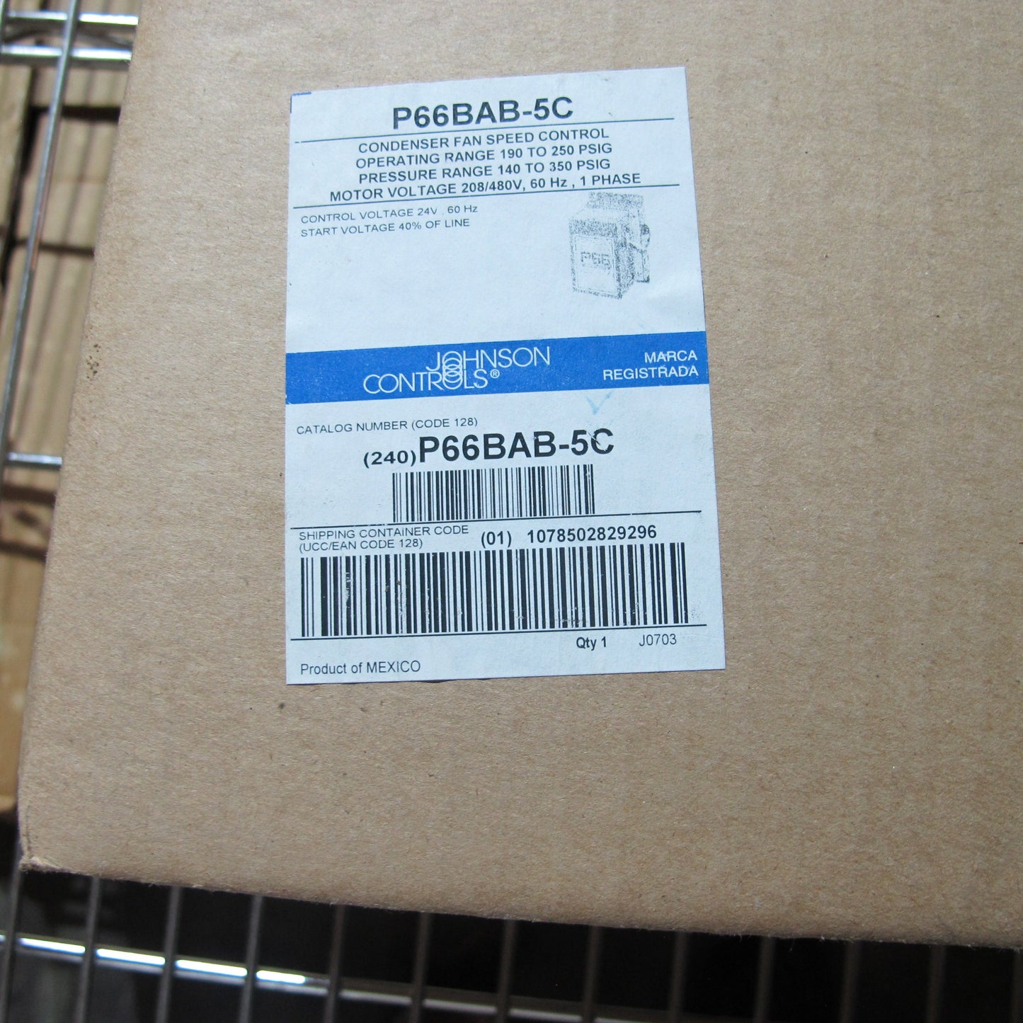 Condenser Fan Speed Control Johnson Controls (P66BAB-5C)