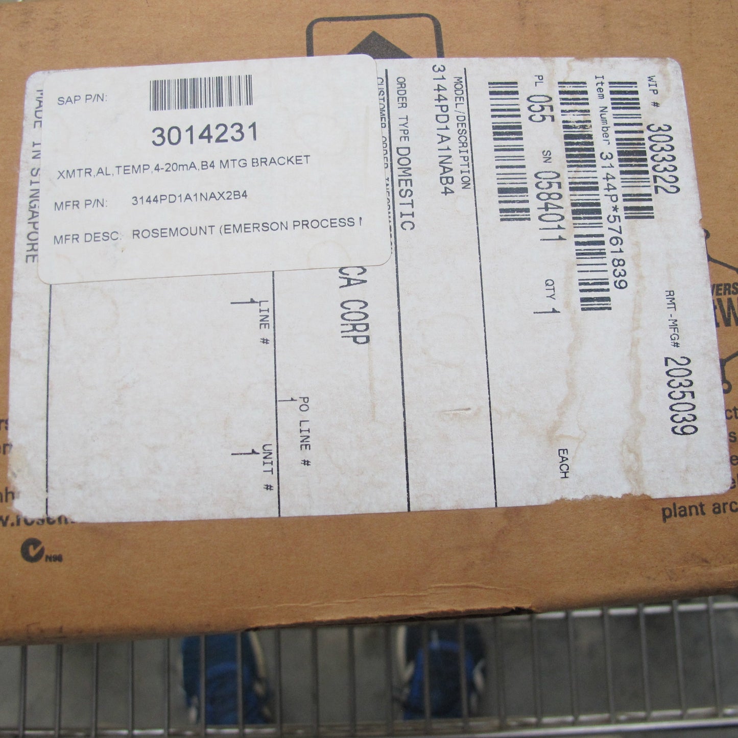 EMERSON ROSEMOUNT 3144PD1A1NAB4 TEMP TRANSMITTER