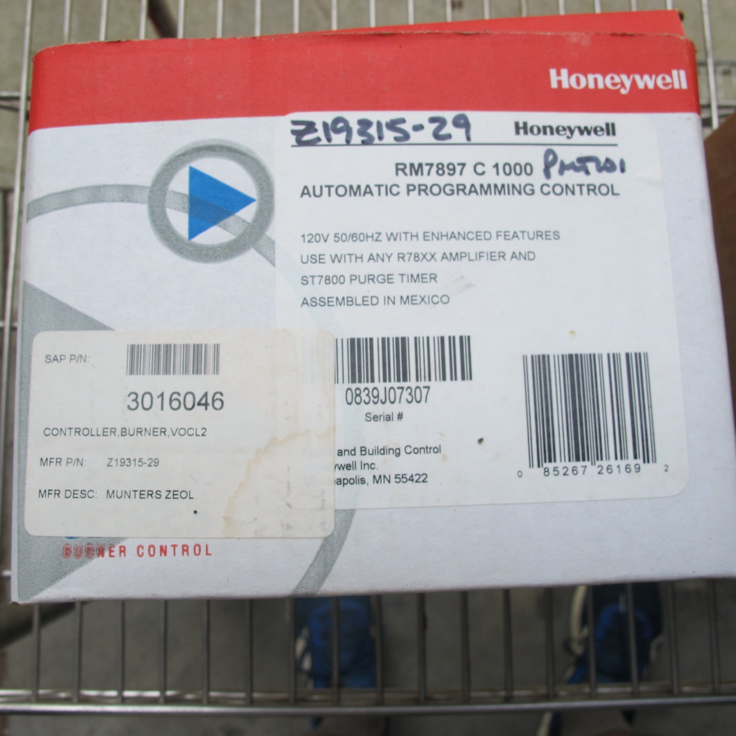 Honeywell RM7897C1000 Automatic Programming Control