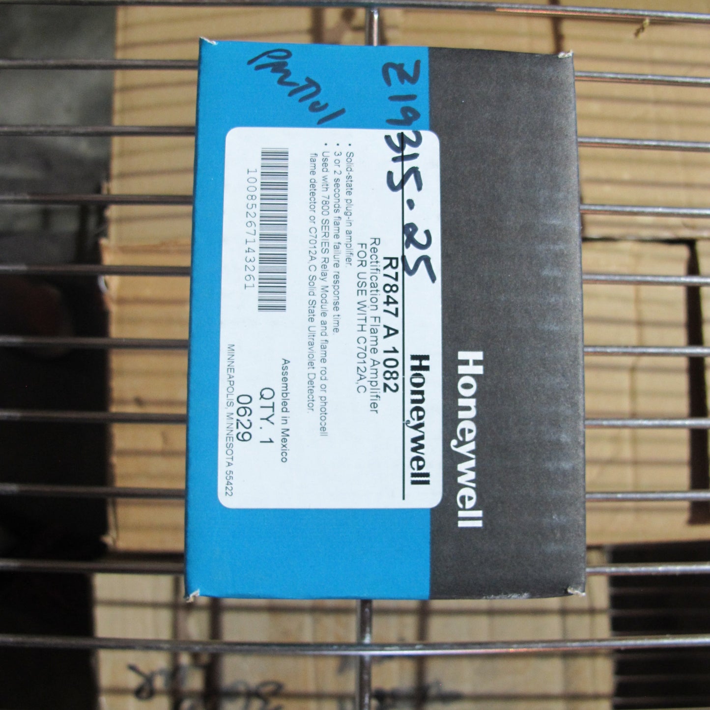 R7847A1082 Honeywell Flame Amplifier, Rectification., FFRT: 2,3sec.R7847 A 1082