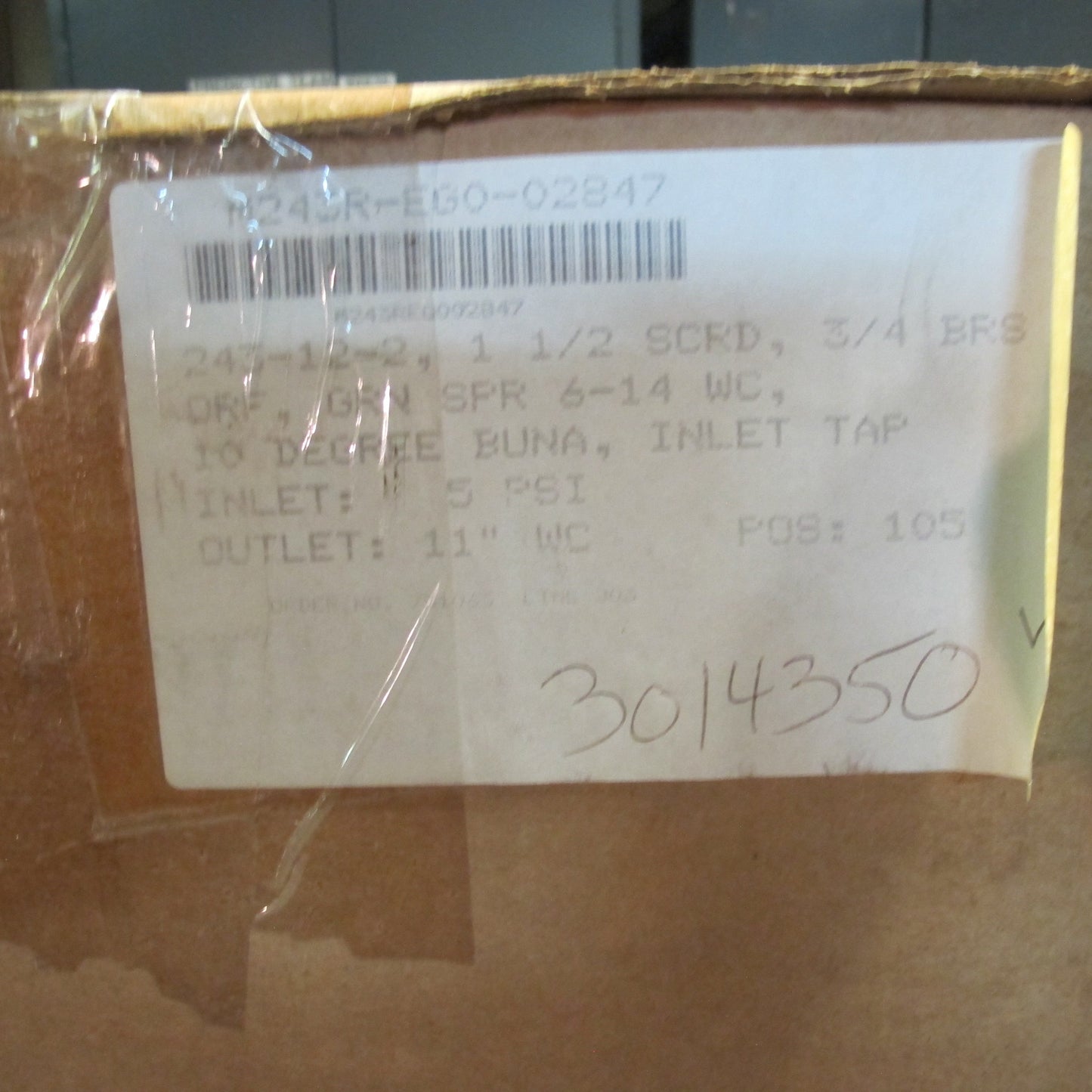 Sensus 243-12-2 1-1/2" NPT Gas Pressure Regulator