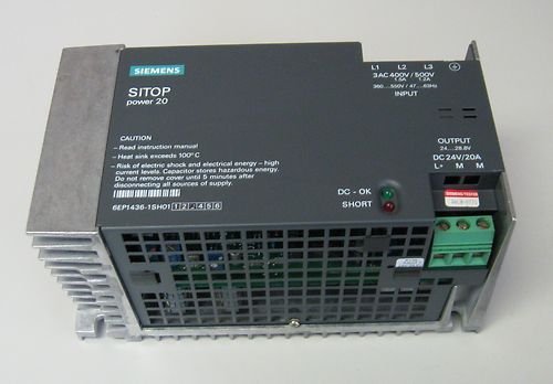 Siemens SITOP power20 Power Supply 24V DC 20A 6EP1436-1SH01