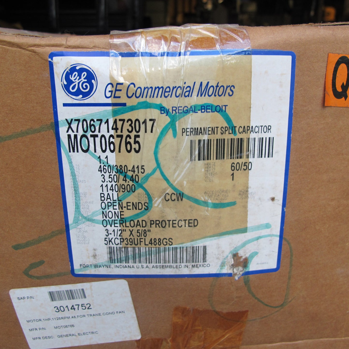 X70671473017 General Electric Permanent Split Capacitor